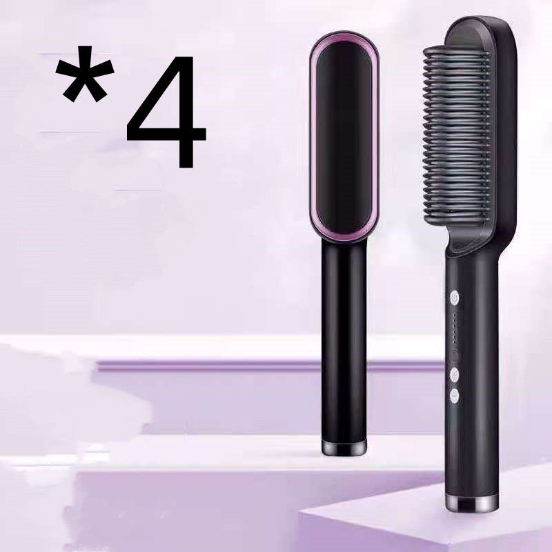 Piastra per capelli 2 in 1, pettine caldo, ferro arricciacapelli a ioni negativi, spazzola elettrica a doppio scopo