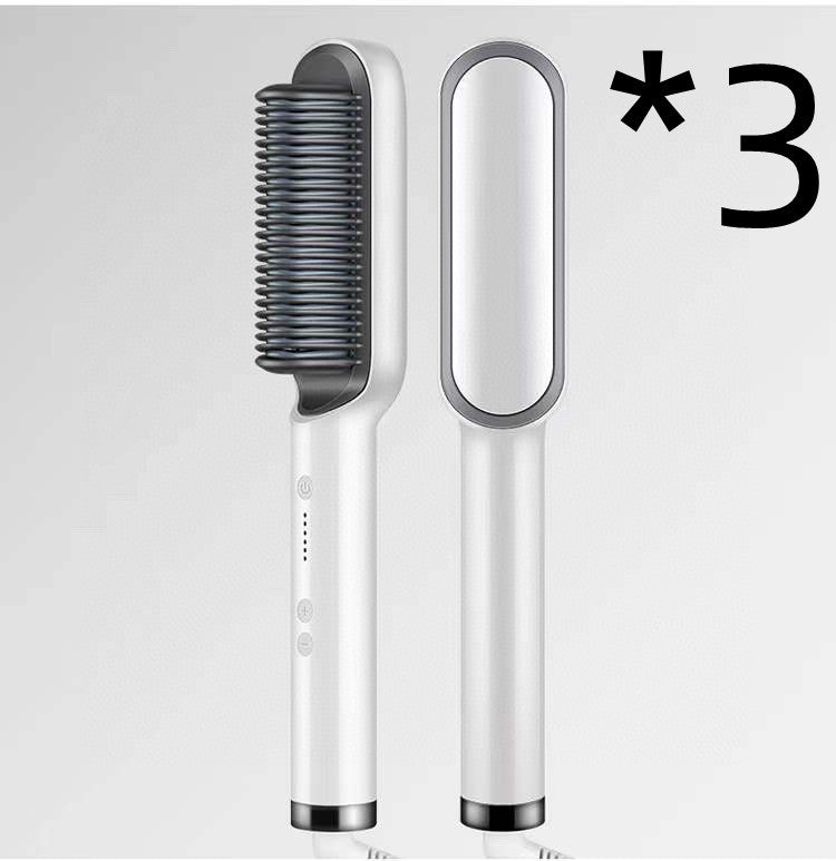Piastra per capelli 2 in 1, pettine caldo, ferro arricciacapelli a ioni negativi, spazzola elettrica a doppio scopo