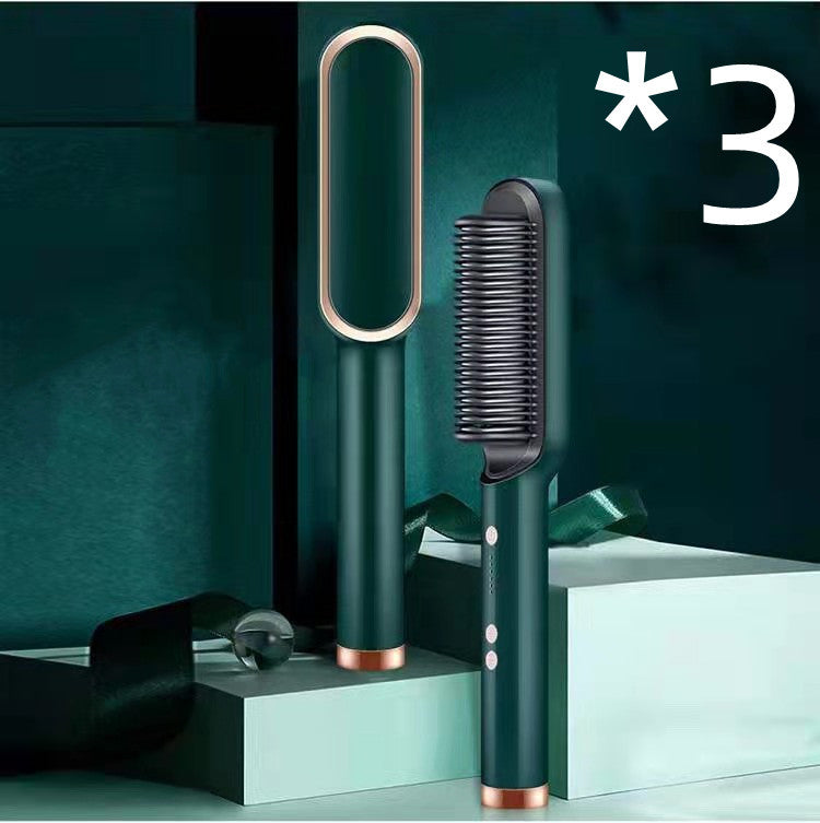 Piastra per capelli 2 in 1, pettine caldo, ferro arricciacapelli a ioni negativi, spazzola elettrica a doppio scopo