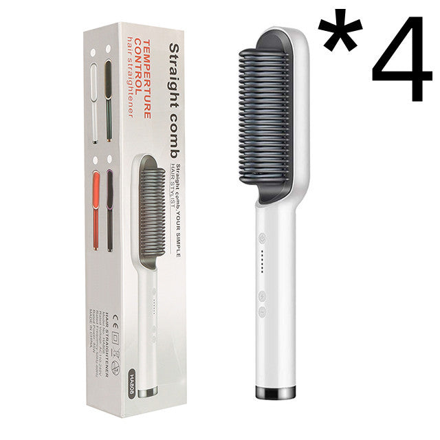Piastra per capelli 2 in 1, pettine caldo, ferro arricciacapelli a ioni negativi, spazzola elettrica a doppio scopo