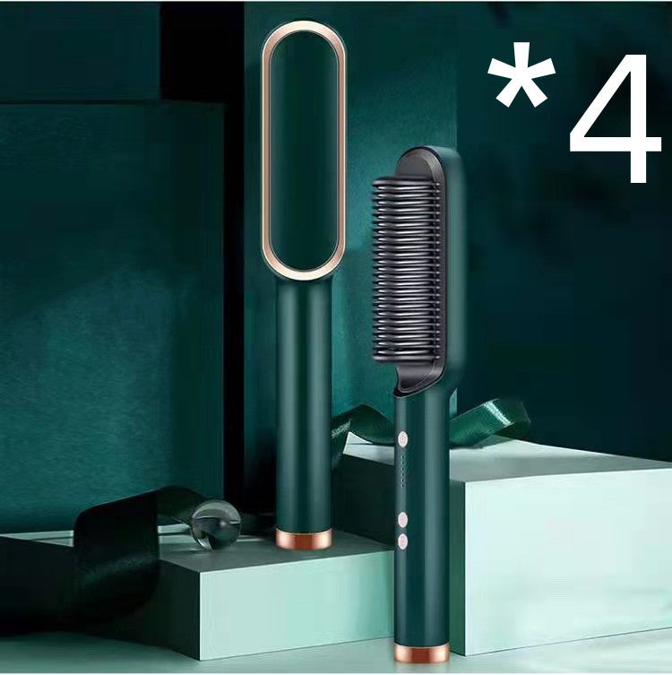 Piastra per capelli 2 in 1, pettine caldo, ferro arricciacapelli a ioni negativi, spazzola elettrica a doppio scopo