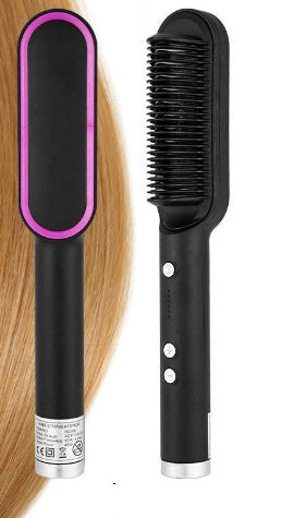 Piastra per capelli 2 in 1, pettine caldo, ferro arricciacapelli a ioni negativi, spazzola elettrica a doppio scopo